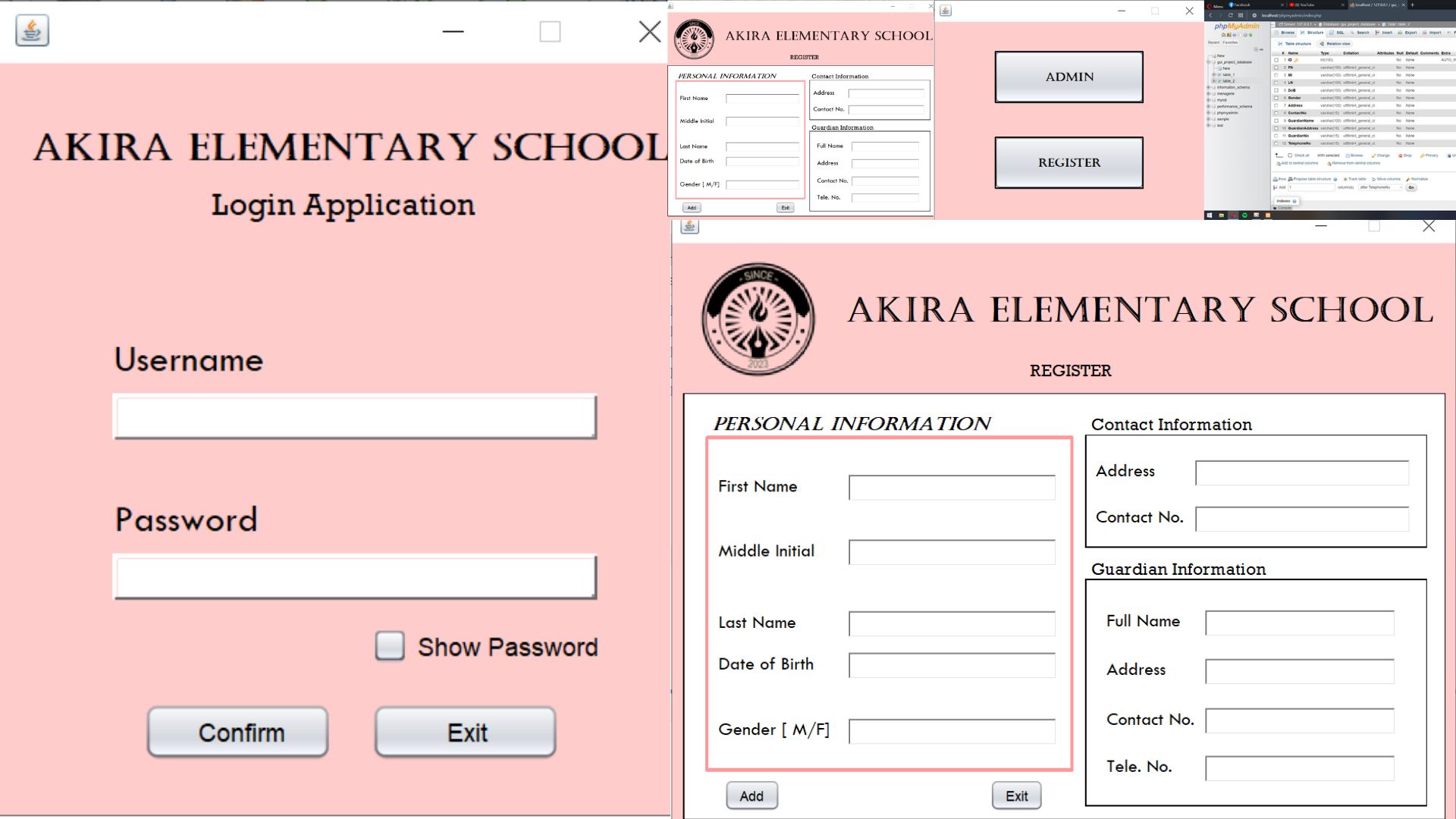 Enrollment System Interface